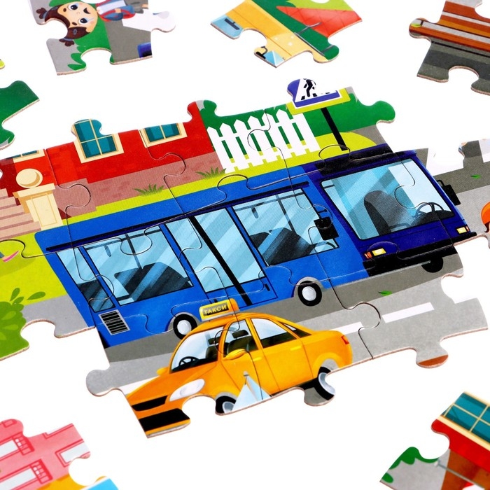 Пазл с фонариком &laquo;Городская жизнь&raquo;, 88 деталей