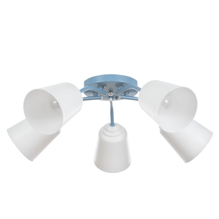 Люстра Люстра "Онлайн" (цил.) 5х15Вт Е27 МОДЕЛЬ:BR 00279 голубой 52х52х15см