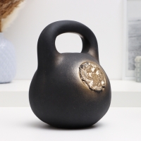 Копилка "Гиря с гербом" черная, 15х15х18см Копилка "Гиря с гербом" черная, 15х15х18см