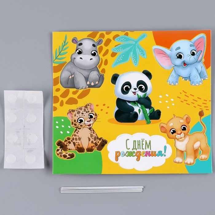 Топпер картон на подложке с проволокой «Зверюшки» Топпер картон на подложке с проволокой «Зверюшки»