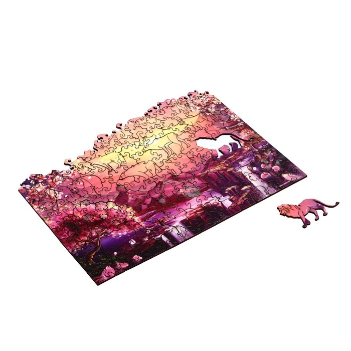 Пазлы деревянные фигурные &laquo;Путь к Востоку&raquo; фигурные светящиеся детали, 194 элемента