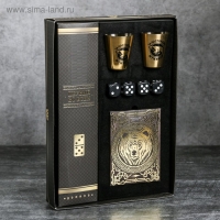 Набор &laquo;За настоящих мужиков&raquo;, карты 36 шт., домино, стопки 30 мл 2 шт., кости игральные 4 шт.