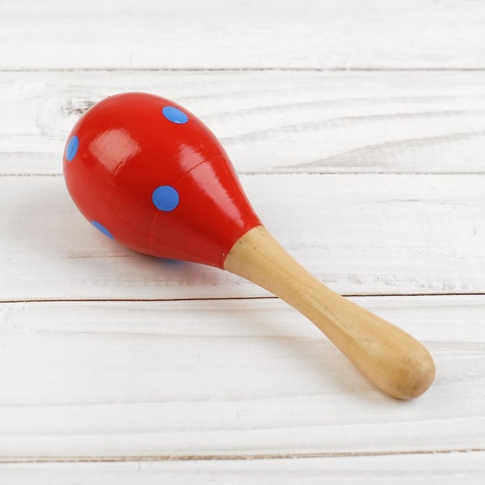 Игрушка музыкальная Маракас «Горох и полоска», МИКС Игрушка музыкальная Маракас «Горох и полоска», МИКС