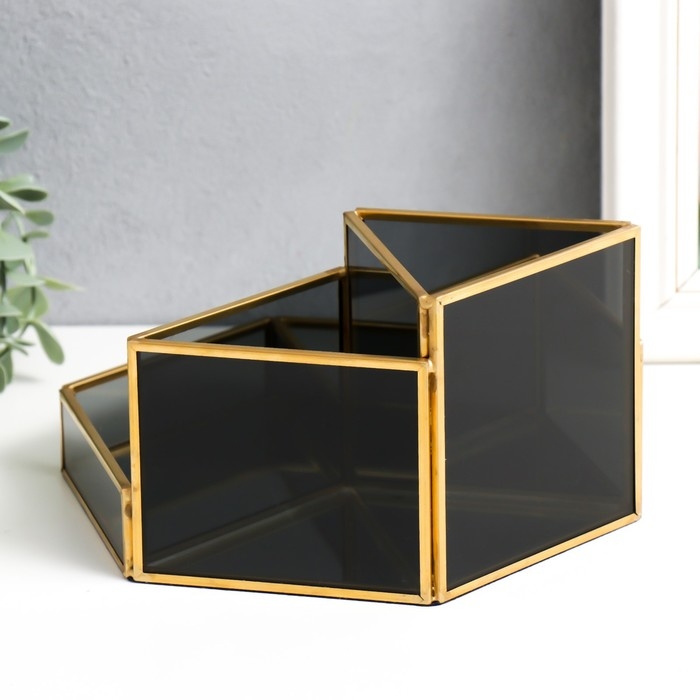 Органайзер стекло для мелочей Органайзер стекло для мелочей "Шестигранник" 10х17х20 см