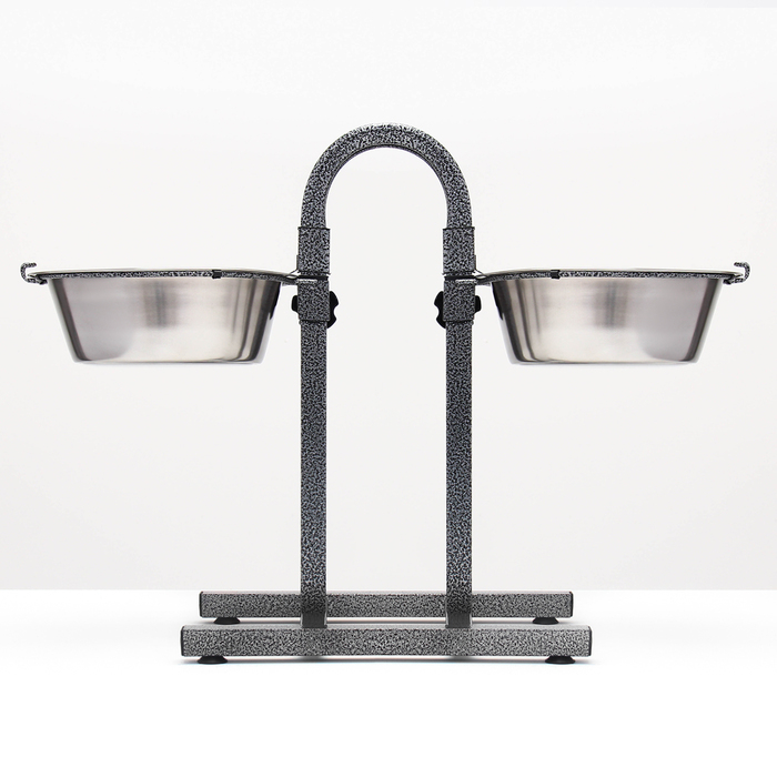 Регулируемая разноуровневая подставка 40 см с 2 мисками по 2,8 л Регулируемая разноуровневая подставка 40 см с 2 мисками по 2,8 л