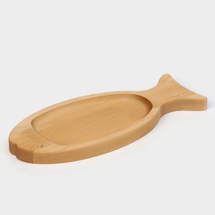 Доска разделочная и для подачи &laquo;Рыбка&raquo;, 27,5&times;12&times;1,8 см, берёза