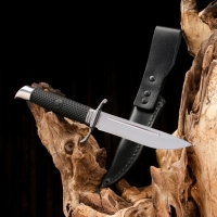 Финка "Разведчик" сталь - 440, рукоять - сталь, резина, 25 см Финка "Разведчик" сталь - 440, рукоять - сталь, резина, 25 см