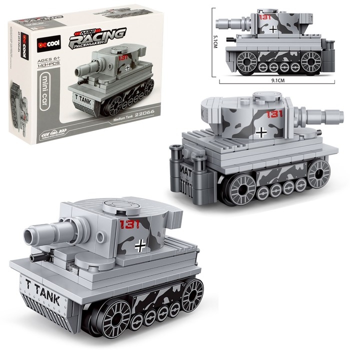 Конструктор «Армия. Танчики», 4 вида, цвет МИКС Конструктор «Армия. Танчики», 4 вида, цвет МИКС