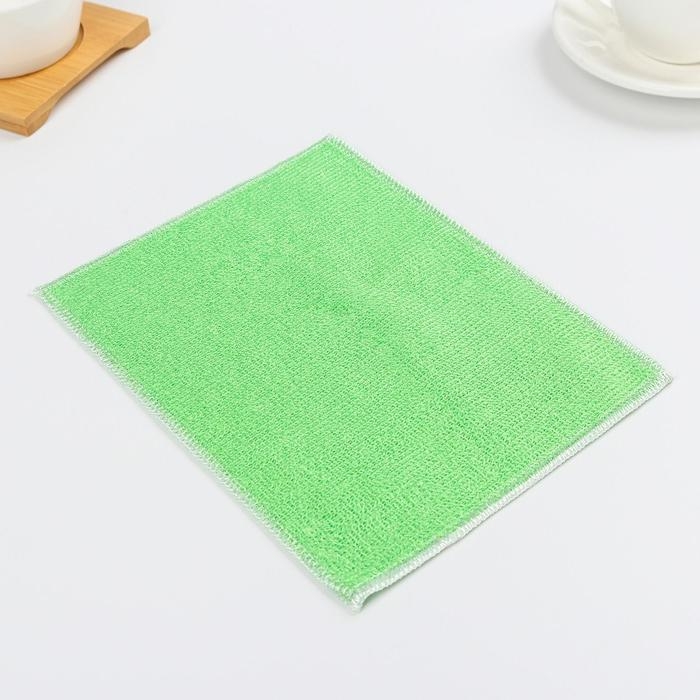 Салфетка для уборки Доляна, волокно бамбука, 23&times;18 см, цвет МИКС