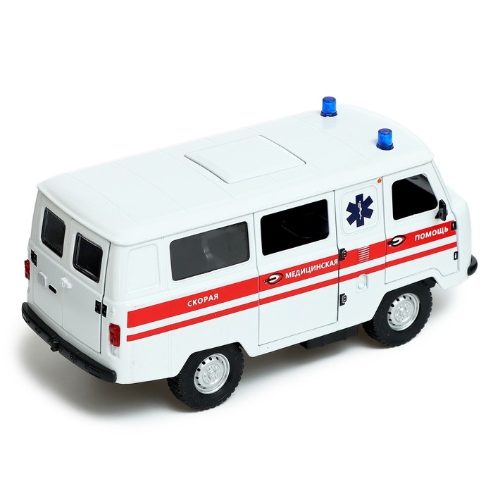 Машина металлическая «УАЗ 3962. Скорая помощь», инерция, 1:24, свет и звук Машина металлическая «УАЗ 3962. Скорая помощь», инерция, 1:24, свет и звук