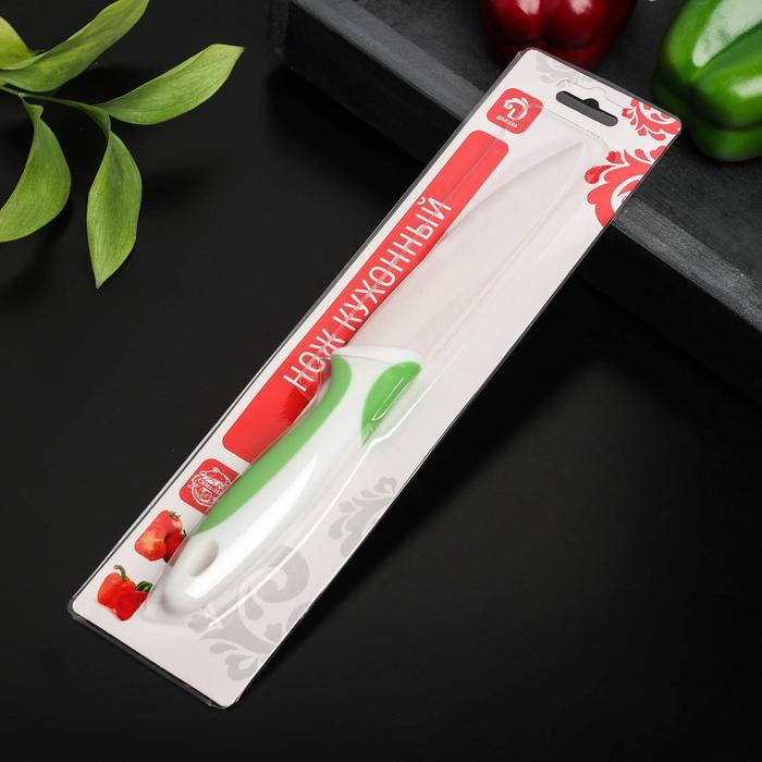 Нож керамический Доляна &laquo;Умелец&raquo;, лезвие 13 см, цвет зелёный