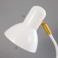 Настольная лампа "Джордж" 1х40Вт Е27 белый 20,5х14,5х51см RISALUX Настольная лампа "Джордж" 1х40Вт Е27 белый 20,5х14,5х51см RISALUX