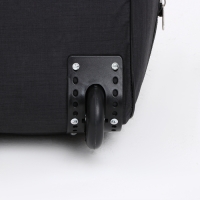 Сумка дорожная на колёсах, отдел на молнии, с увеличением, наружный карман, цвет чёрный Сумка дорожная на колёсах, отдел на молнии, с увеличением, наружный карман, цвет чёрный