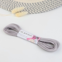 Резинка шляпная, 2 мм, 9 &plusmn; 0,5 м, 2 отрезка, цвет серый