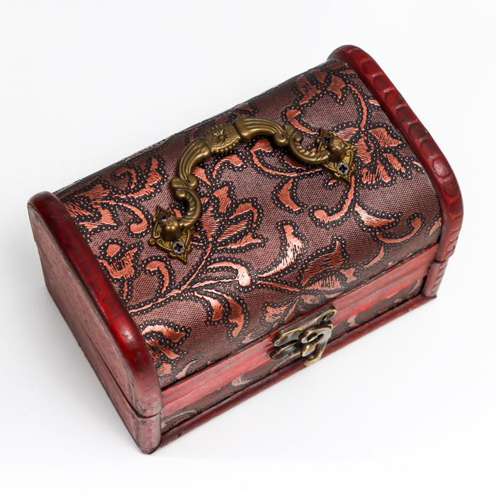 Шкатулка дерево сундучок с ручкой Шкатулка дерево сундучок с ручкой "Ветвь" 9,4х13,8х9,7 см