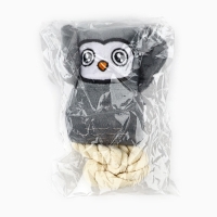 Игрушка для собак с канатом «Сова», 20 х 15 см, серый Игрушка для собак с канатом «Сова», 20 х 15 см, серый