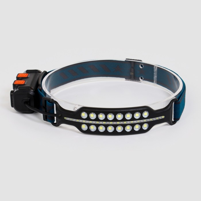 Фонарь налобный аккумуляторный, 15 Вт, 2000 мАч, COB, XPE, 6 режимов, индикатор заряда Фонарь налобный аккумуляторный, 15 Вт, 2000 мАч, COB, XPE, 6 режимов, индикатор заряда