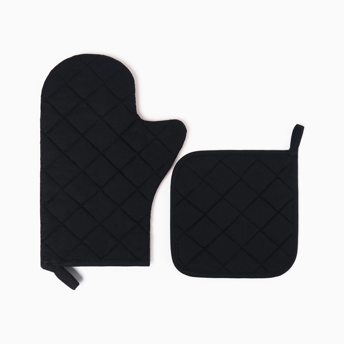 Набор кух. Доляна "Веселый праздник": прихватка 17х17 см, варежка-прихватка 20х28 см, 35%хл, 1033019