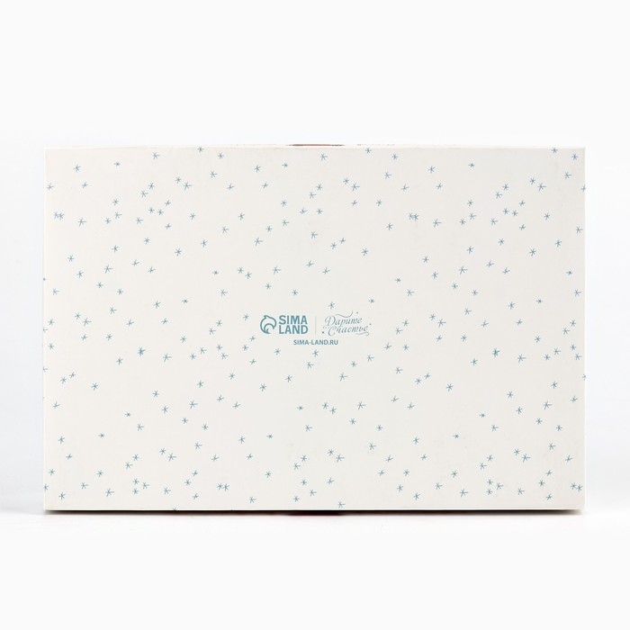 Коробка для для муссовых пирожных &laquo;Счастья и радости&raquo;, 27 х 17.8 х 6.5 см, Новый год