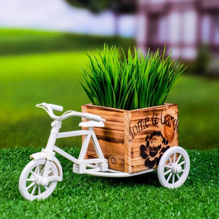 Кашпо-велосипед, белый Кашпо-велосипед, белый
