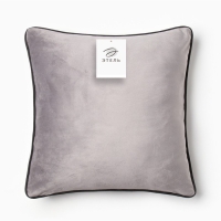 Наволочка декоративная Этель &laquo;Кант&raquo;, 45х45, цвет серый, велюр (100% пэ)