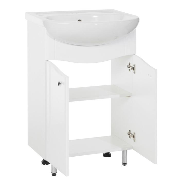 Комплект мебели: Тумба "Тура 55" + раковина "Исеть 55", 53,2 х 30 х 82 см