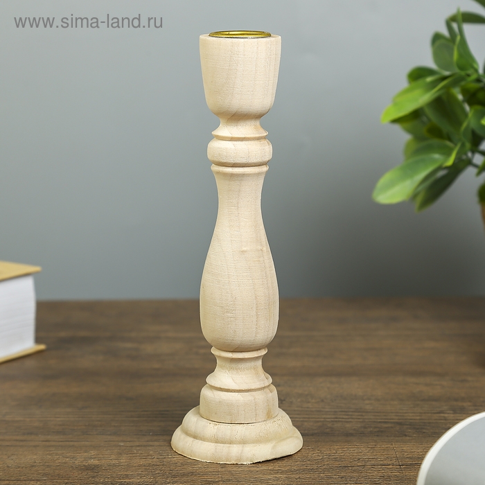 Подсвечник дерево под роспись Подсвечник дерево под роспись "Талия" 17,5х5,5х5,5 см