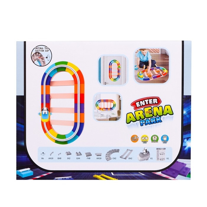 Автотрек ARENA, подвижные элементы дороги, работает от батареек Автотрек ARENA, подвижные элементы дороги, работает от батареек