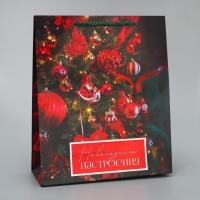 Пакет подарочный новогодний ламинированный &laquo;Новогоднее настроение&raquo;, ML 21 х 25 х 8 см, Новый год