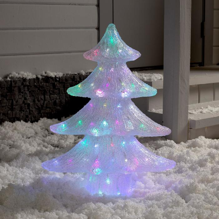 Светодиодная фигура &laquo;Ёлочка&raquo; 45 &times; 60 &times; 24 см, акрил, 50 LED, 220 В, свечение мульти (RGB)