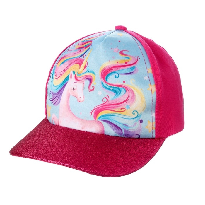 Кепка детская для девочки &laquo;Радужный единорог&raquo;, р-р. 52-54, 5-7 лет