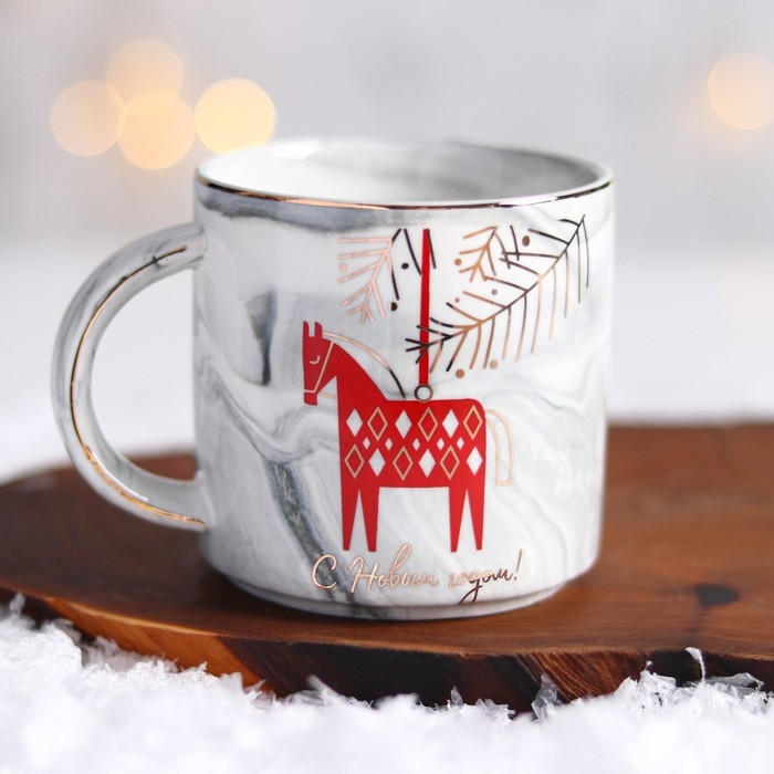 Новый год. Кружка керамическая &laquo;С новым годом&raquo;, 350 мл