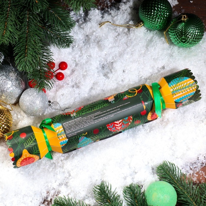 Новогодний подарочный набор косметики. Бомбочки для ванны &laquo;Конфета&raquo;, зелёный, 3 шт по 100 г. Новый год