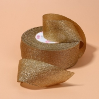 Лента парчовая, 40 мм, 23 &plusmn; 1 м, цвет бежевый №035