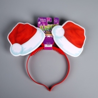 Ободок светодиодный "Колпак" 18x16x3 см, 2 LED, батарейки AG10x3 (в комплекте), мерцание, свечение мульти Ободок светодиодный "Колпак" 18x16x3 см, 2 LED, батарейки AG10x3 (в комплекте), мерцание, свечение мульти