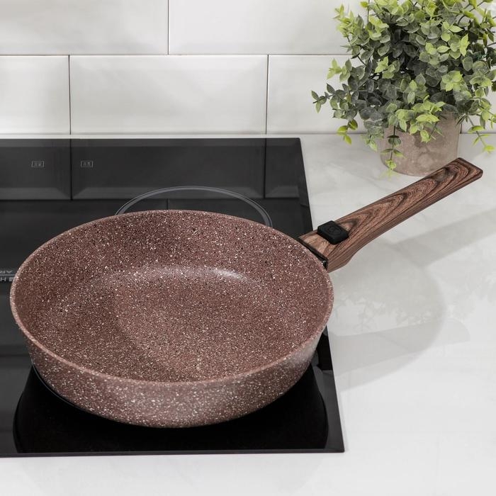 Сковорода Доляна «Брауни», d=26 см, съёмная ручка, антипригарное покрытие, индукция Сковорода Доляна «Брауни», d=26 см, съёмная ручка, антипригарное покрытие, индукция