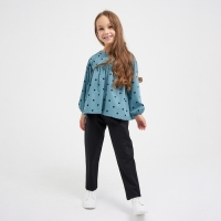 Брюки для девочки, цвет чёрный, рост 110 см Брюки для девочки, цвет чёрный, рост 110 см