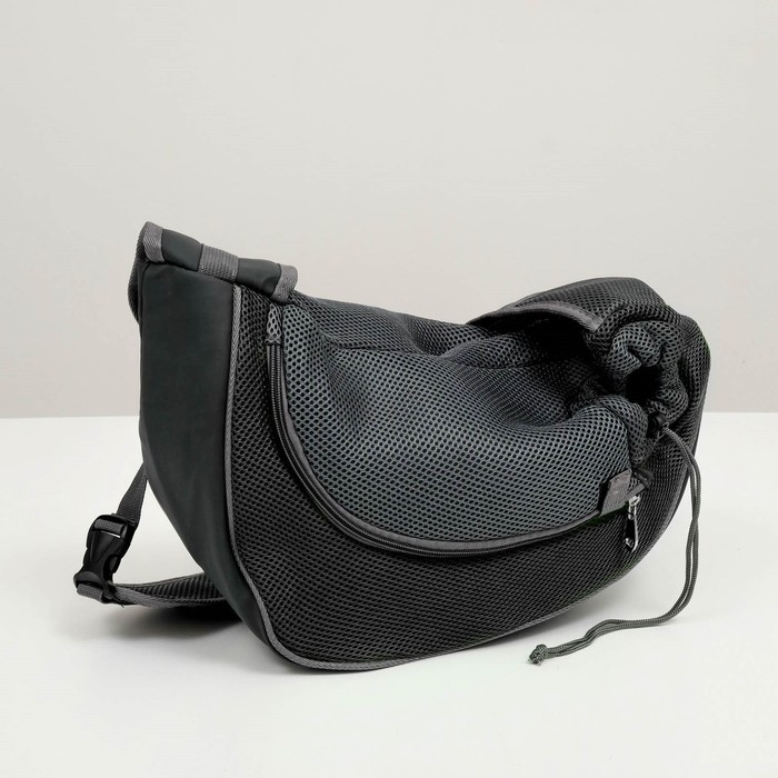 Сумка-переноска "Слинг" для животных, 37 х 20 см, чёрная