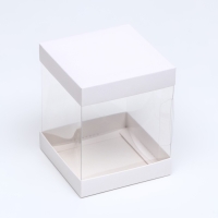 Коробка с PVC Мини 10 X 10 X 12 см "Белый"