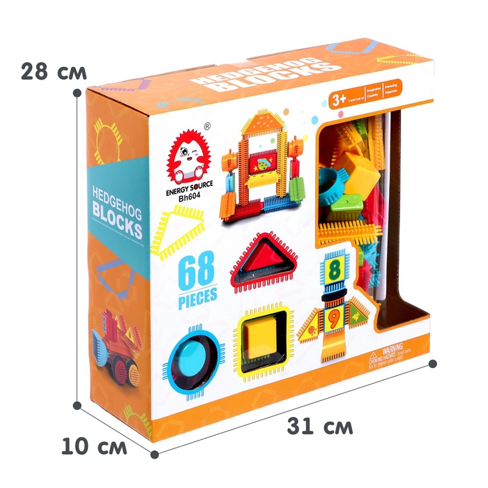 Конструктор игольчатый BRISTLES &laquo;Робот&raquo;, 68 деталей