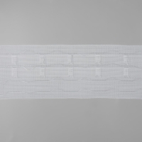 Шторная лента, органза, 8,5 см, 25 &plusmn; 1 м, цвет прозрачный