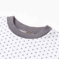 Лонгслив с длинным рукавом цвет серый горох, рост 80