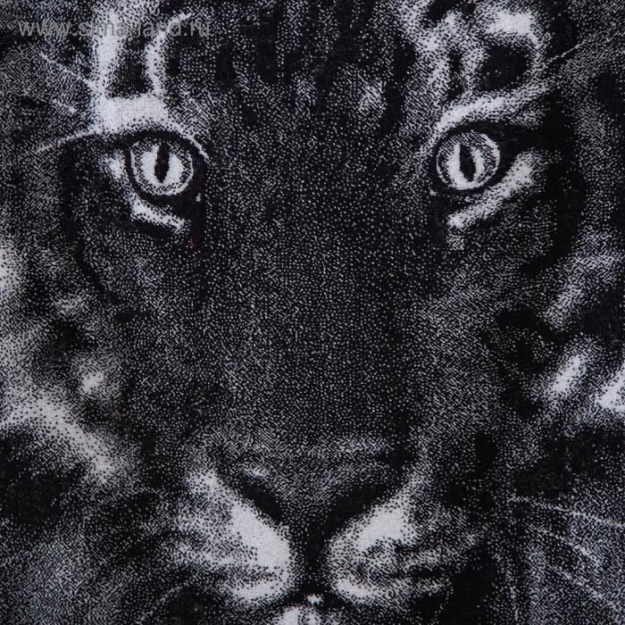 Полотенце махровое Этель ЧБ &laquo;Хищник&raquo;, пестроткань, 70х130 см