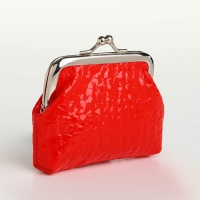 Кошелёк женский на фермуаре, цвет красный Кошелёк женский на фермуаре, цвет красный