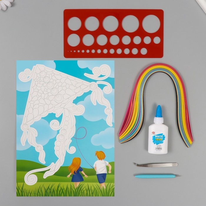 Набор для квиллинга 170 полосок с инструментами "Воздушный змей" 25х33,7 см