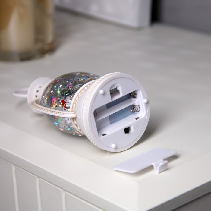 Светодиодная фигура &laquo;Снеговик и ёлка&raquo; 7 &times; 12.5 &times; 6.5 см, пластик, батарейки АААх2 (не в комплекте), свечение тёплое белое