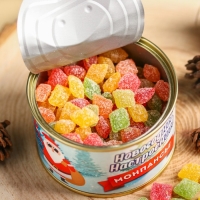 Монпансье "Новогоднее настроение", карамель леденцовая в консервной банке, 140 г