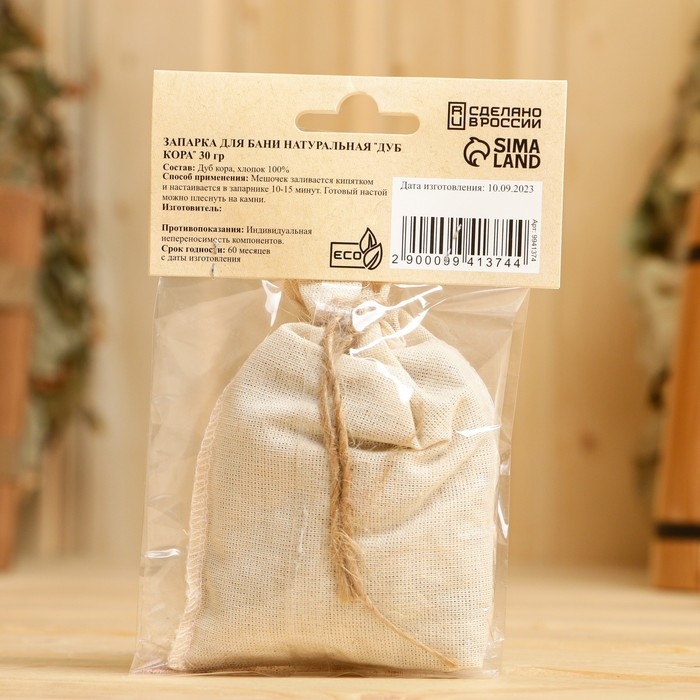 Запарка для бани натуральная Запарка для бани натуральная "Дуб кора", 30 гр