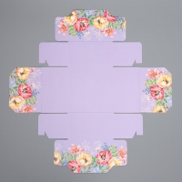 Коробка подарочная складная, упаковка, &laquo;Цветы&raquo;, 14 х 14 х 8 см