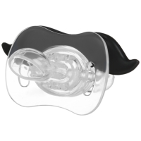 Соска - пустышка силиконовая ортодонтическая &laquo;Мишка&raquo;, от 0 мес., с колпачком, цвет черный